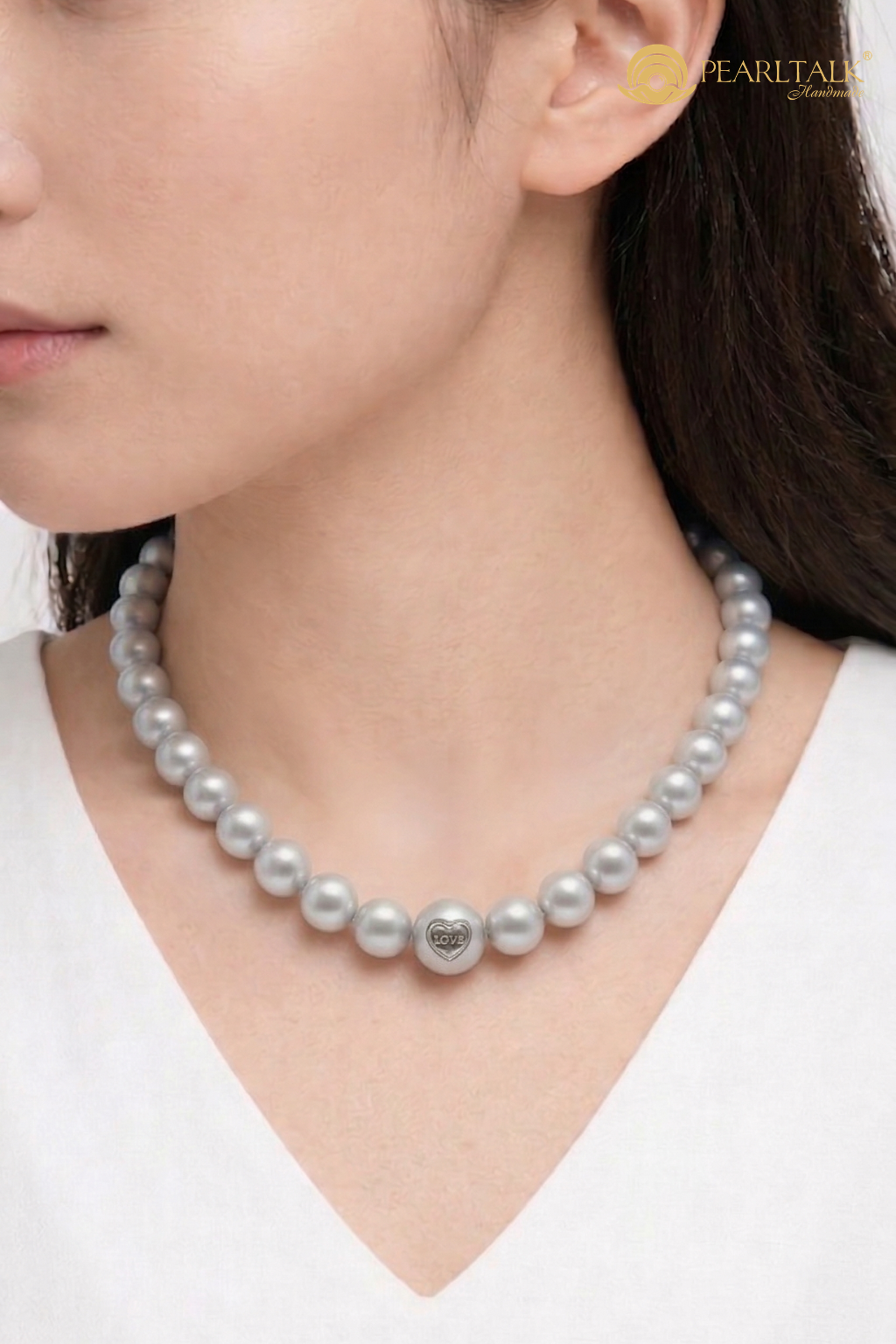 CHUỖI NGỌC TRAI AGAPE LOVE XÁM